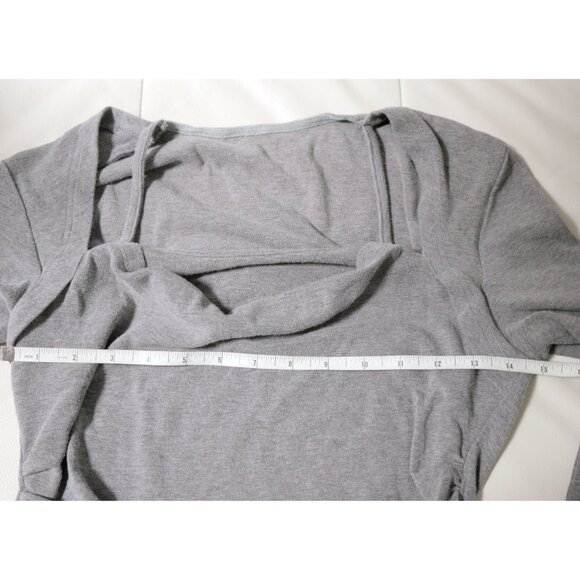 Layered Grey Asymmetric Long Sleeve Top 🐺 - Picture 6 of 7